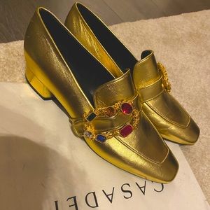 Casadei Gem Embellished Loafer